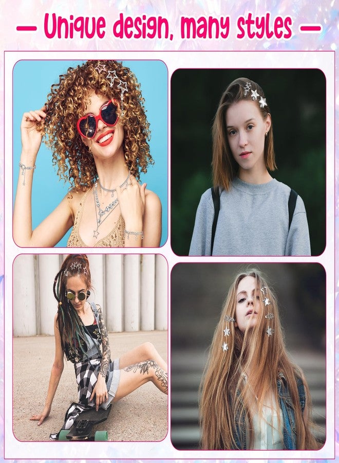 ZhouBoat 45PCS Y2K Hair Clips for Women Girls, Star Barrettes, Necklace & Bracelets Set | Kawaii Retro 2000s Hair Accessories | Festival Rave Grunge Aesthetic - Image 4